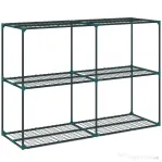 Outsunny Suport Vertical pentru Plante cu 3 Niveluri din Oțel și Plastic, Suport Ghivece pentru Interior și Exterior, Grădină, Balcon, 143x48x100 cm, Verde Închis | Aosom Romania