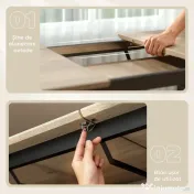 HOMCOM Masă de Luat Masa Extensibilă pentru 6-8 Persoane cu Panouri Detașabile, 140-180cm Masă Rectangulară Extensibilă cu Bază din Oțel, Stil Industrial, pentru Sufragerie, Culoare Lemn | Aosom Romania