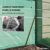 Outsunny Seră de Grădină 143 x 73 x 195 cm cu Rafturi cu 2 Etaje, Verde | Aosom Romania 