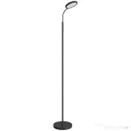 HOMCOM Lampă de Podea LED cu Telecomandă, Cap Rotativ, Reglare Luminozitate și Temperatură, Negru