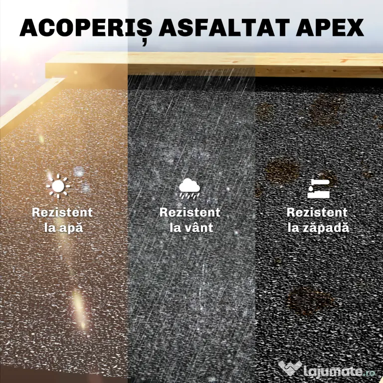 Outsunny Dulap de Grădină Căsuță pentru Unelte cu 3 Uși 93x53x168 cm Lemn Natural | Aosom Romania