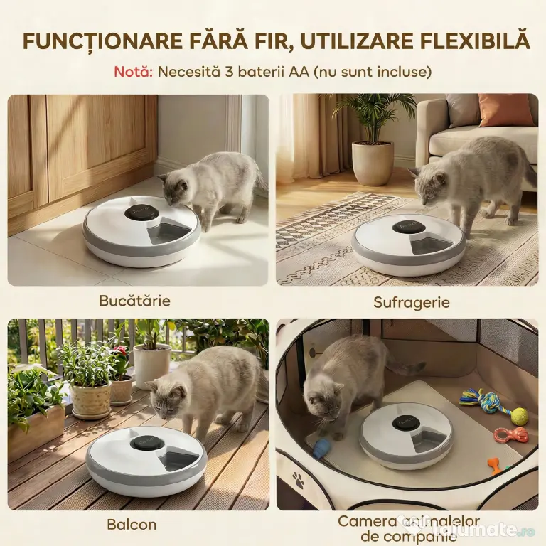 PawHut distribuitor automat cu timer | Aosom Romania