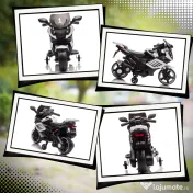 AIYAPLAY Motocicletă electrică pentru copii 18-36 luni, 6V, cu roți detașabile, faruri și muzică, albă | Aosom Romania 