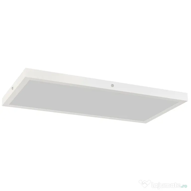 HOMCOM Set 2 Plafoniere LED Subțiri și Minimaliste cu Culoare Reglabilă, din Oțel și Plastic, 60x30x3.7 cm, Alb
