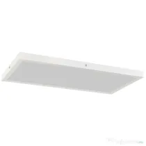 HOMCOM Set 2 Plafoniere LED Subțiri și Minimaliste cu Culoare Reglabilă, din Oțel și Plastic, 60x30x3.7 cm, Alb