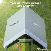 PawHut Coteț pentru Găini de Exterior, 2x2x2m 4 m² Țarc pentru Găini din Oțel Galvanizat cu Acoperiș Impermeabil Anti-UV și Încuietoare, Adăpost pentru 4-6 Găini, Animale Mici, Iepuri și Rațe | Aosom Romania