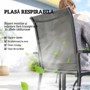 Outsunny scaune și masă de exterior din lemn și metal | Aosom Romania 
