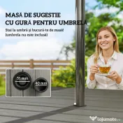 Outsunny scaune și masă de exterior din lemn și metal | Aosom Romania 