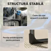 Outsunny Șezlong de Exterior Reglabil 4 Poziții, Scaun Pliabil cu Mâner, Gri. | Aosom Romania