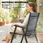Outsunny scaune pliabile confortabile | Aosom Romania 