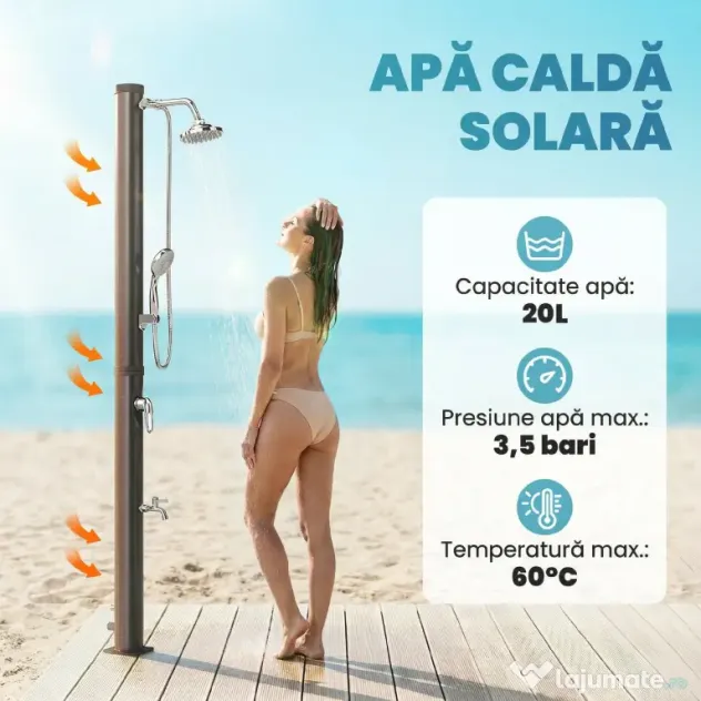 Outsunny Coloană de Duș Ecologică pentru Exterior