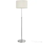 HOMCOM Lampă de Podea cu Telecomandă și Luminozitate Reglabilă 3000k-6000k, cu Abajur Textil, Argintie