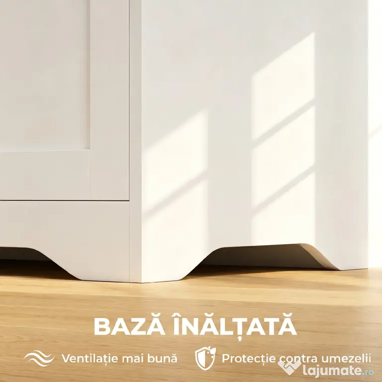 HOMCOM Bancă de Depozitare cu cu 2 Balamale de Siguranță 100 cm, PAL, Alb | Aosom Romania