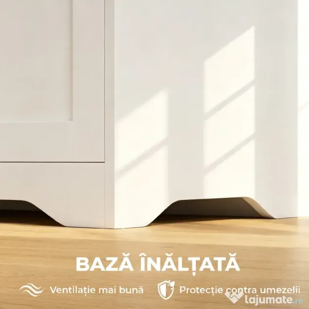 HOMCOM Bancă de Depozitare cu cu 2 Balamale de Siguranță 100 cm, PAL, Alb | Aosom Romania