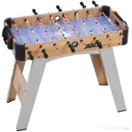 SPORTNOW Fotbal de Masă: Mini Masă de 89 cm, 2 Indicatoare Manuale de Scor, Mov