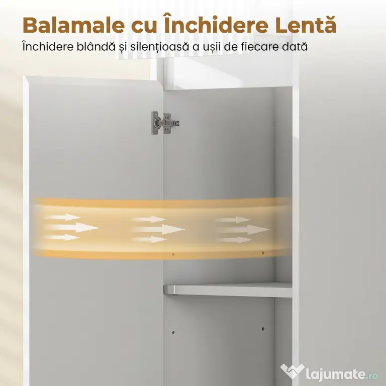 HOMCOM Dulap de Baie Înalt, Dulap Independent cu Raft Reglabil | Aosom Romania