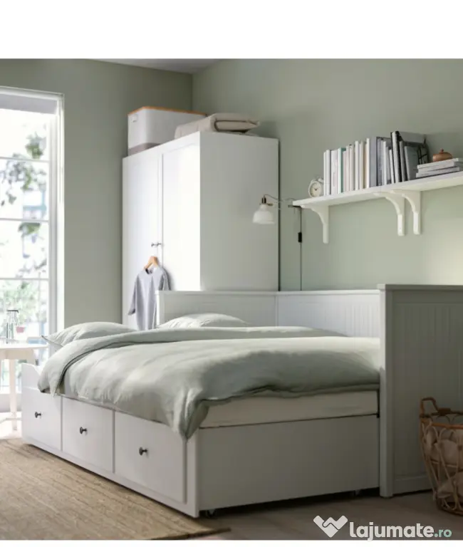 Vand pat divan Ikea Hemnes alb