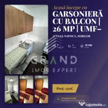 Garsonieră cu BALCON | 26 mp | UMF–Zorilor/P-ța Zorilor