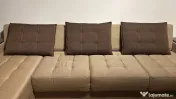 Canapea colțar extensibil + spațiu depozitare