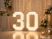Cifre volumetrice luminoase 18 iluminare led | H 90 cm | L 45 cm | Majorat |