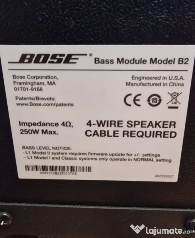 Sistem Bose L1 Model 1S cu B2 Sub
