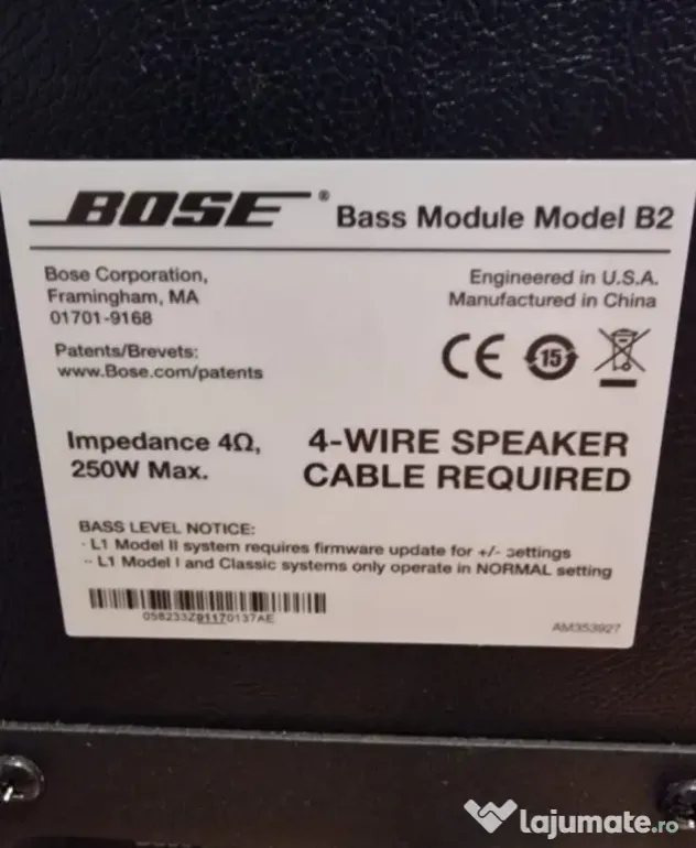 Sistem Bose L1 Model 1S cu B2 Sub