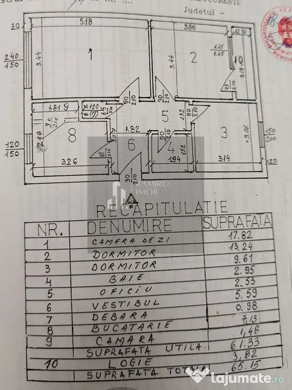Apartament cu 3 camere, Auchan Titan/ 1 Dec 1918, DE RENOVAT