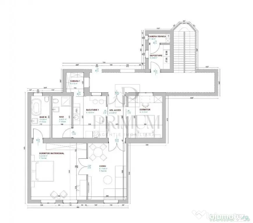 ELISABETIN - RENOVAT - 3 CAMERE - ETAJ 1 - ISTORIC - 2 BAI
