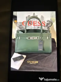 geanta guess verde piele mica 