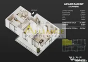 Apartament cu 2 camere decomandat- 62 MP - 