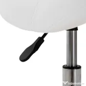 HOMCOM scaun pentru salon, tip sa 52×53×49-61cm, crem 