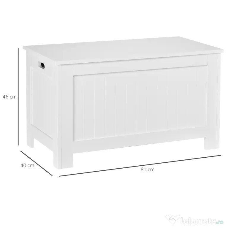 HOMCOM Banca de Depozitare din MDF Deschidere cu Blocare de siguranta 81x40x46cm