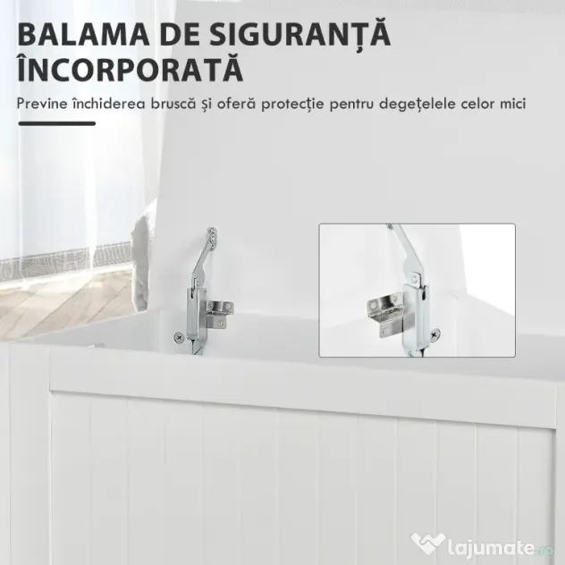 HOMCOM Banca de Depozitare din MDF Deschidere cu Blocare de siguranta 81x40x46cm