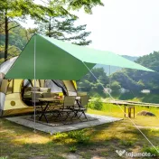 Outsunny, Cort de Plajă, Pentru petreceri, camping, Poliester, 300cm x 292cm, Verde 