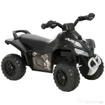 HOMCOM Mini quad pentru copii 18-36 luni, fără pedale, cu muzică și mânere late, PP și metal, negru