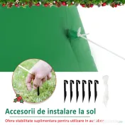 HOMCOM brad gonflabil, decoratiune Craciun cu led, 243 cm