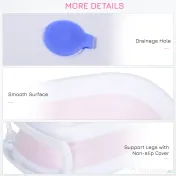 HOMCOM Cădiță de Baie Pliabilă pentru Nou-Născuți și Bebeluși, Antiderapantă, cu Dop de Evacuare a Apei, Design Ergonomic, Roz