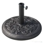 Outsunny Suport de Grădină pentru Umbrelă 9kg, Bază din Rășină Rezistentă cu Efect Bronz Antic, Ø45.5x31.5 cm, Negru