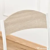 HOMCOM Set Masă de Prânz din 5 Piese cu 1 Masă Dreptunghiulară și 4 Scaune, 100x63x76,5 cm, Gri și Alb