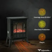 HOMCOM Soba Electrica de Sol Putere 2000W, 41.5x28x54cm 