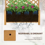 Outsunny Jardiniera Verticala Lemn Galben 90×45×180 cm – Brad & Design Vertical
