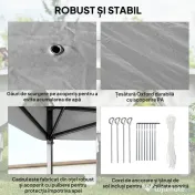 Outsunny Foișor Pliabil cu Plasă de Țânțari, Baldachin Dublu, Înălțime Reglabilă și Geantă, 330x330x288 cm, Bej