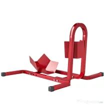 HOMCOM Suport pentru Motocicletă Reglabil pe 3 Nivele, Sistem de Blocare Roți Motocicletă în Metal cu Găuri, 60x55x43 cm, Negru