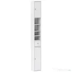 Homcom Dulap inalt Baie – Alb, Cu Sertar & Rafturi Deschise, 178 cm
