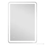 HOMCOM Oglindă de Baie Touch 70x100 cm cu LED 3 Tonuri de Lumină și Antiaburire