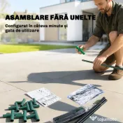 Outsunny Mini Sera de Grădină cu Sac de Plantare, Sera pentru Grădină cu Ușă Rulantă, Structură din Oțel, Acoperire din Plastic, pentru Legume, Flori, Plante, Verde Închis