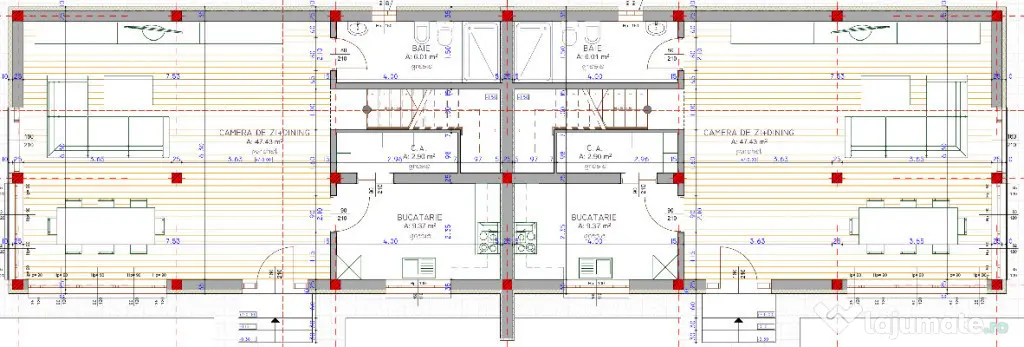 Duplex cu 4 camere in Chinteni zona centrala
