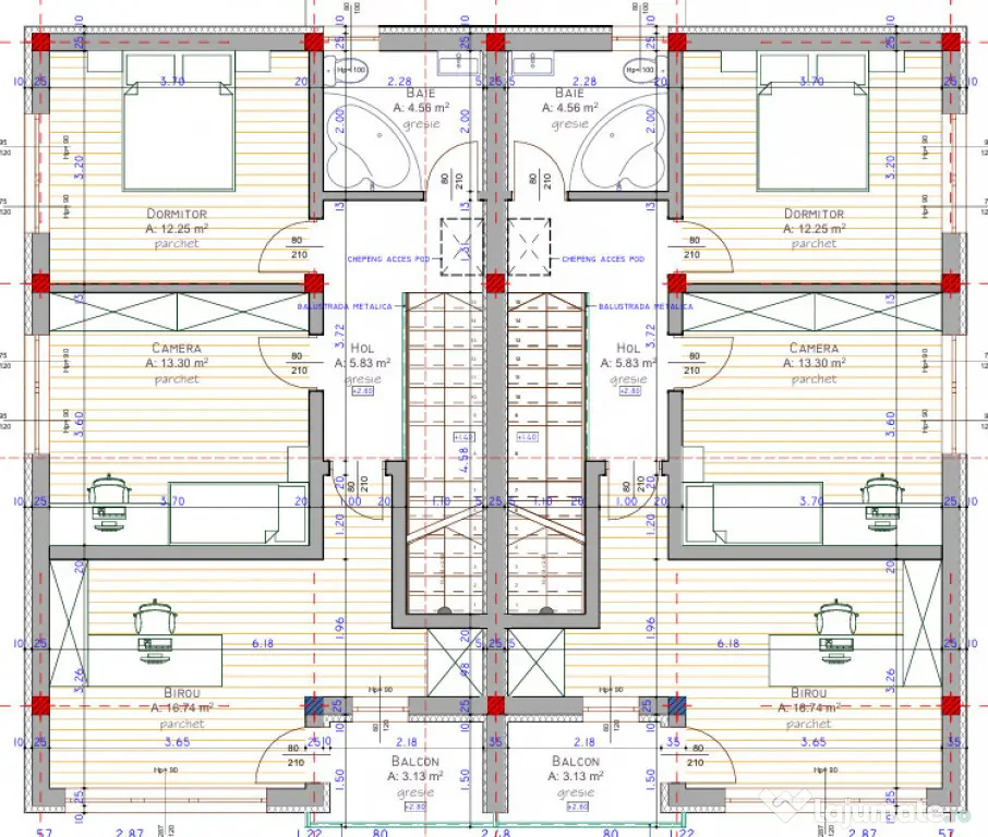 Duplex cu 4 camere in Chinteni zona centrala