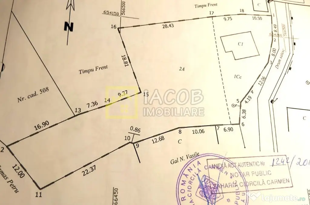 Teren 1541 mp sat comuna Buhoci str Prunului jud Bacau