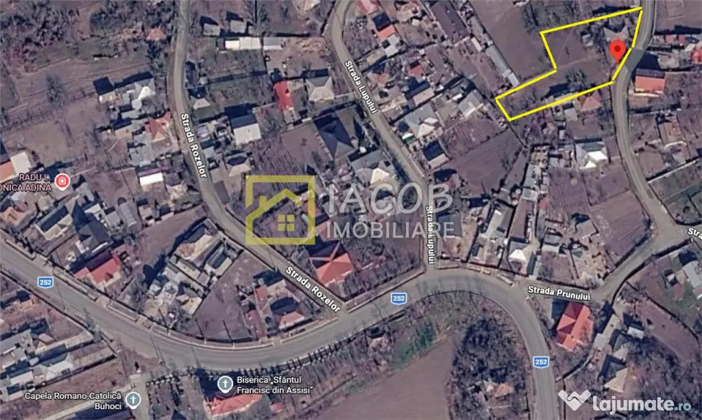 Teren 1541 mp sat comuna Buhoci str Prunului jud Bacau